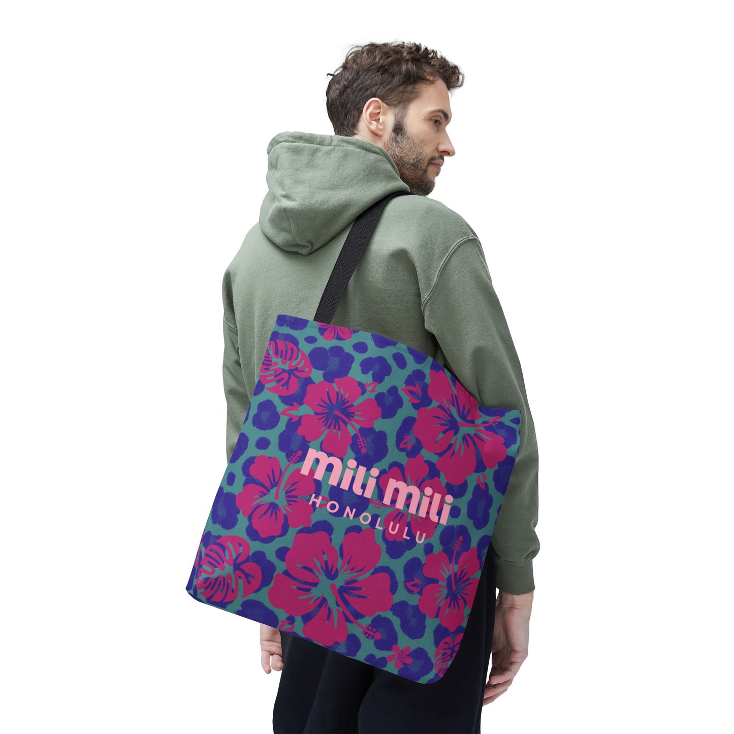 Day Tote - Blue Leopard Hibiscus