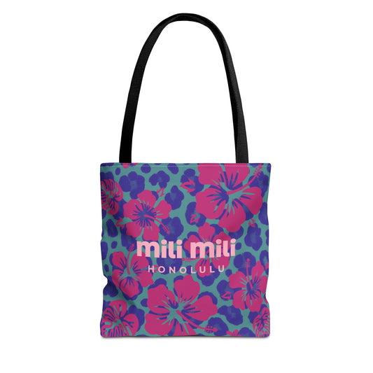 Day Tote - Blue Leopard Hibiscus
