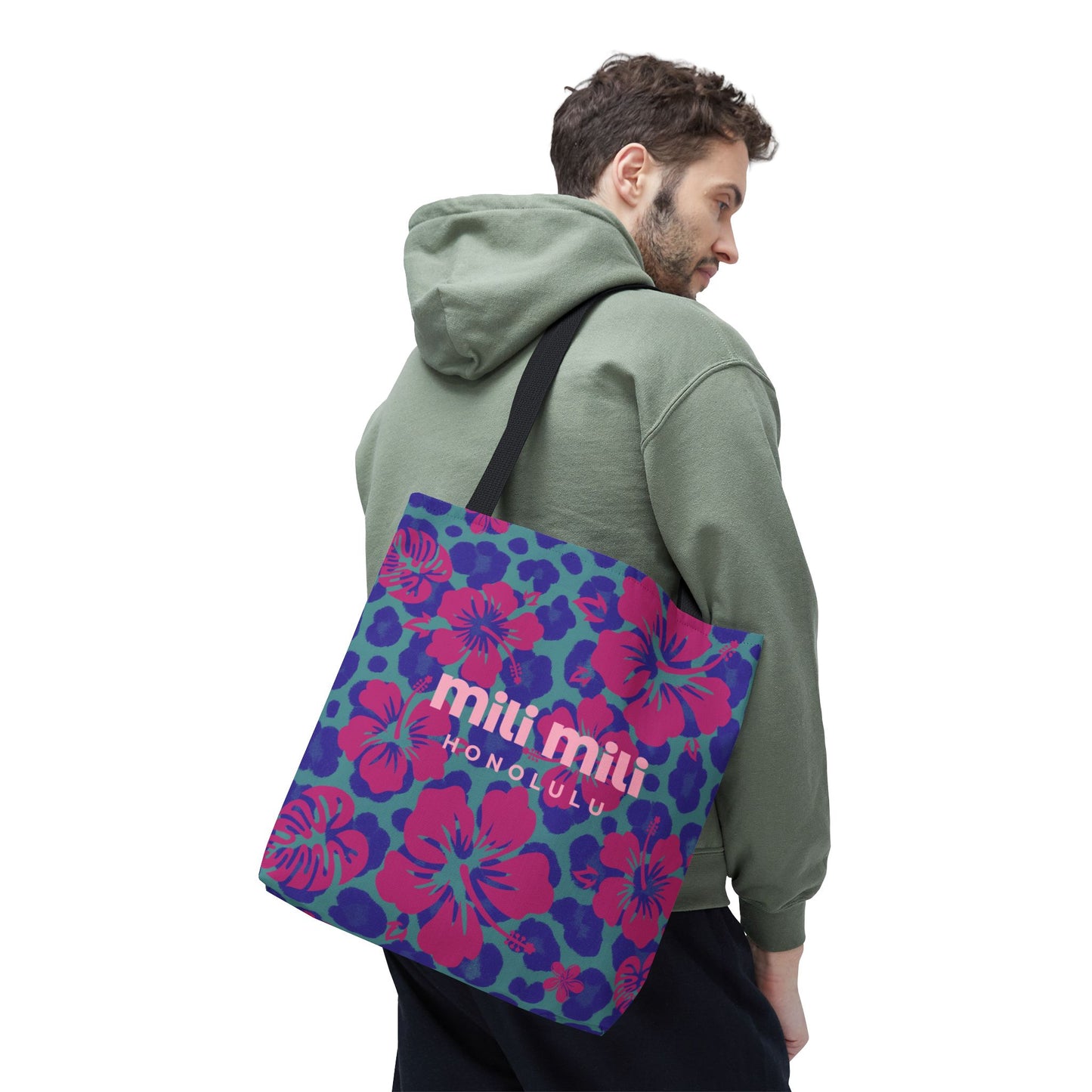 Day Tote - Blue Leopard Hibiscus
