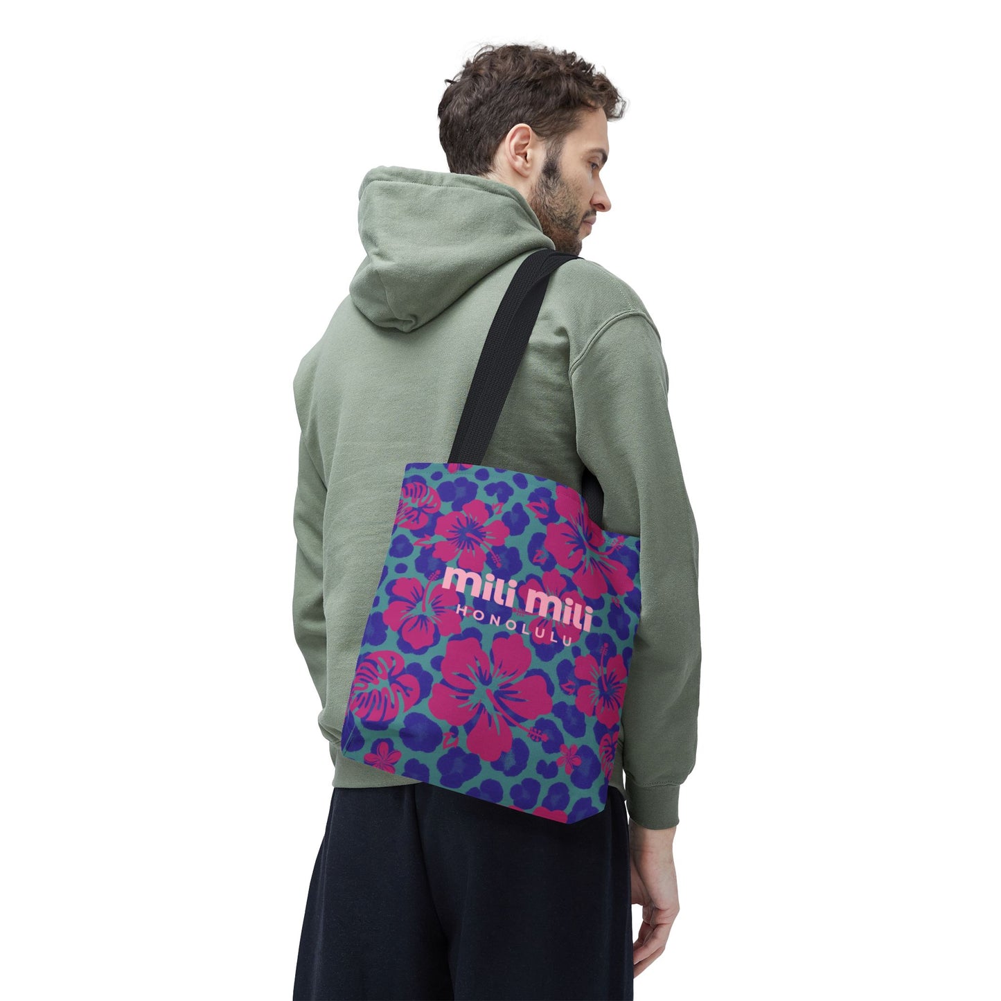 Day Tote - Blue Leopard Hibiscus
