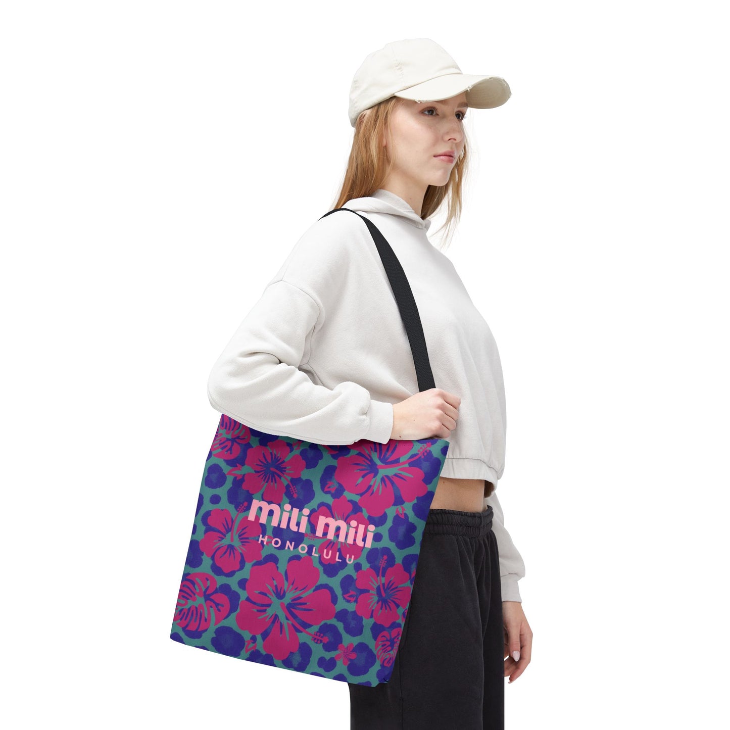 Day Tote - Blue Leopard Hibiscus