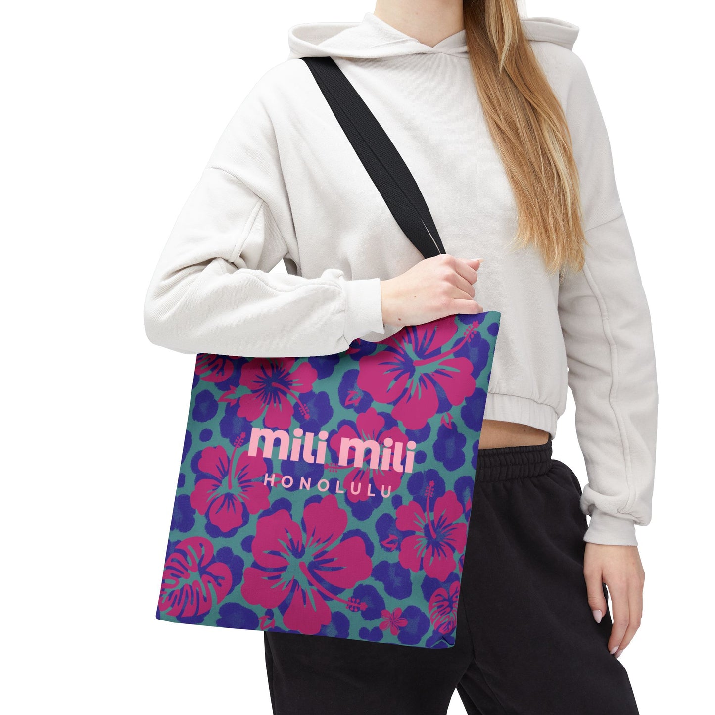 Day Tote - Blue Leopard Hibiscus