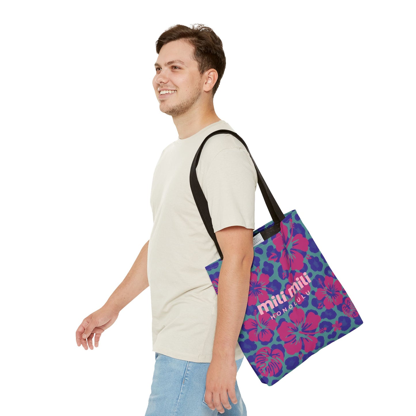 Day Tote - Blue Leopard Hibiscus