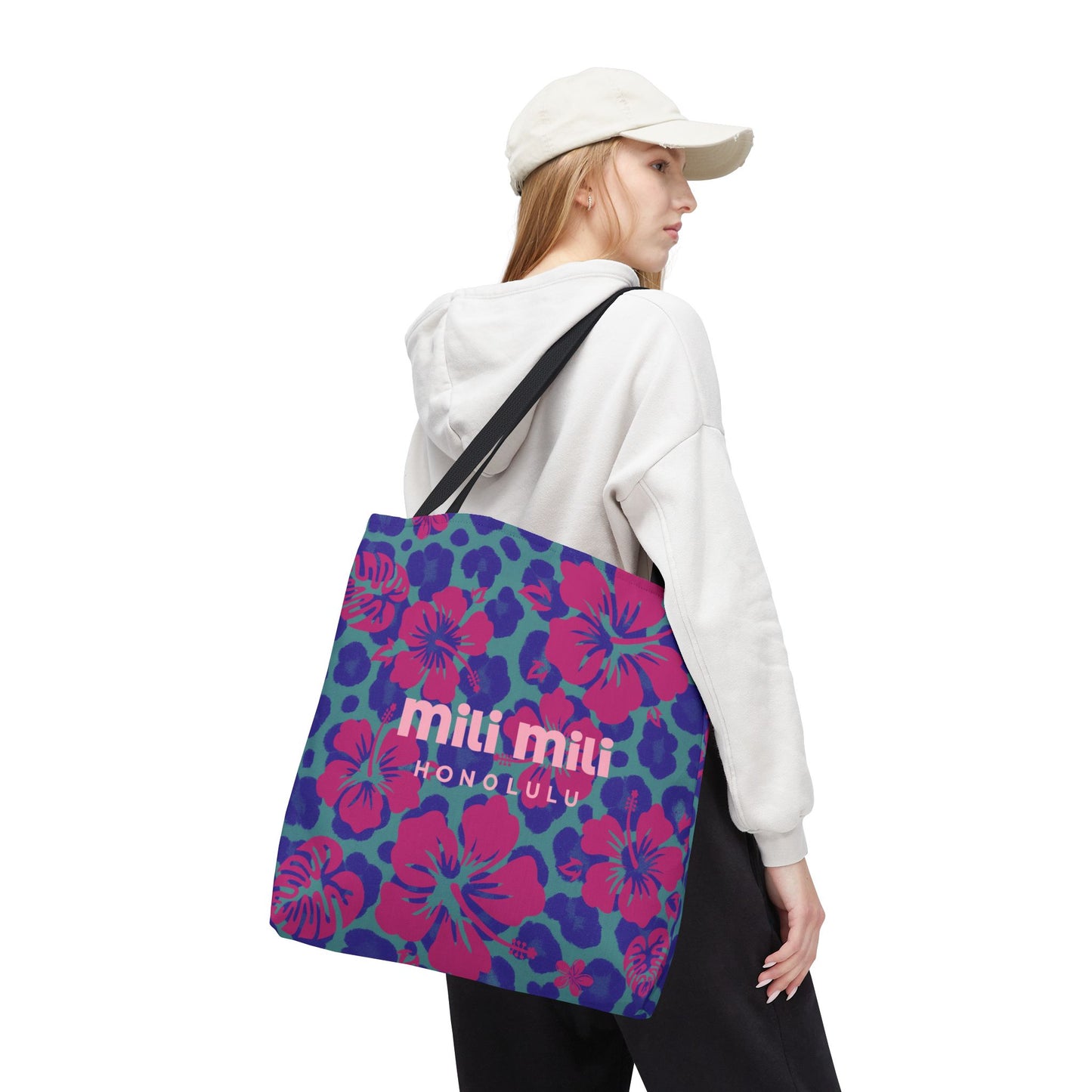 Day Tote - Blue Leopard Hibiscus