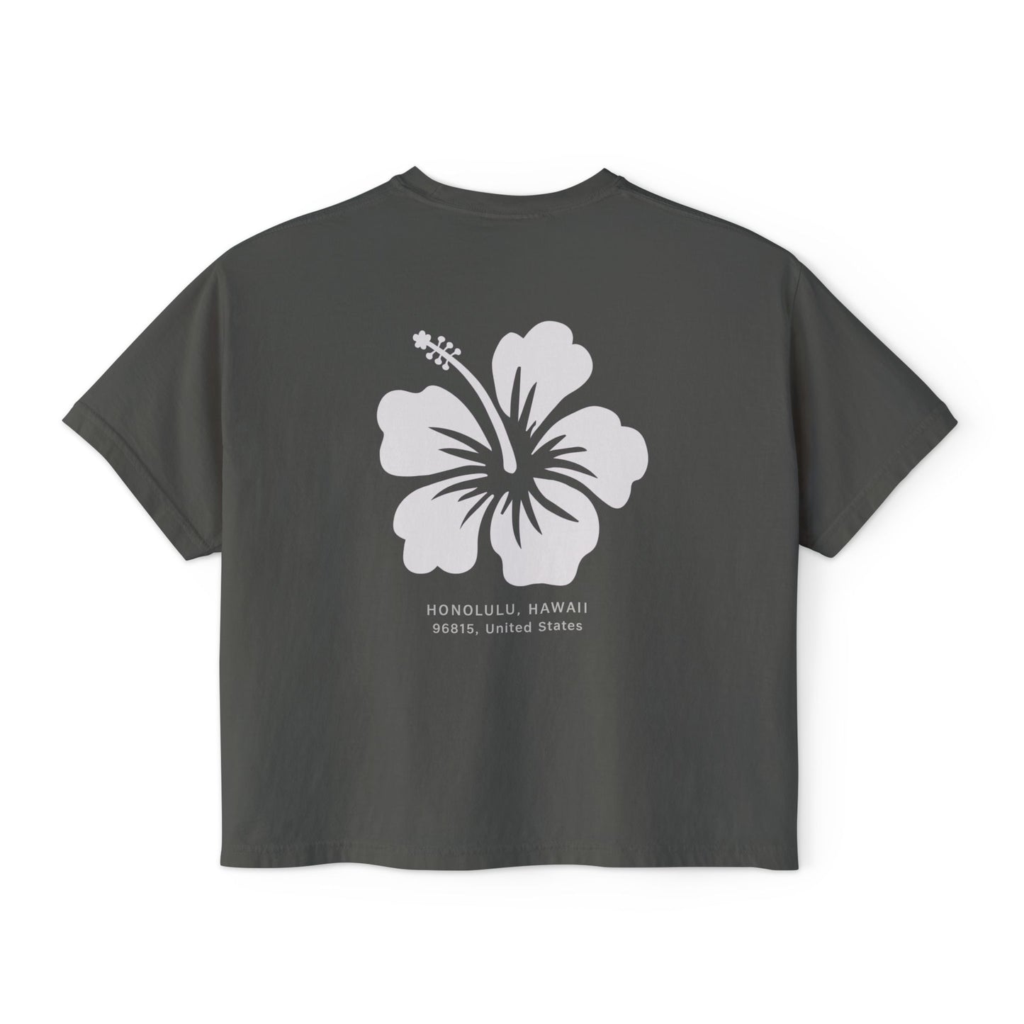 Mili Mili Women's Boxy Tee, Aloha Black