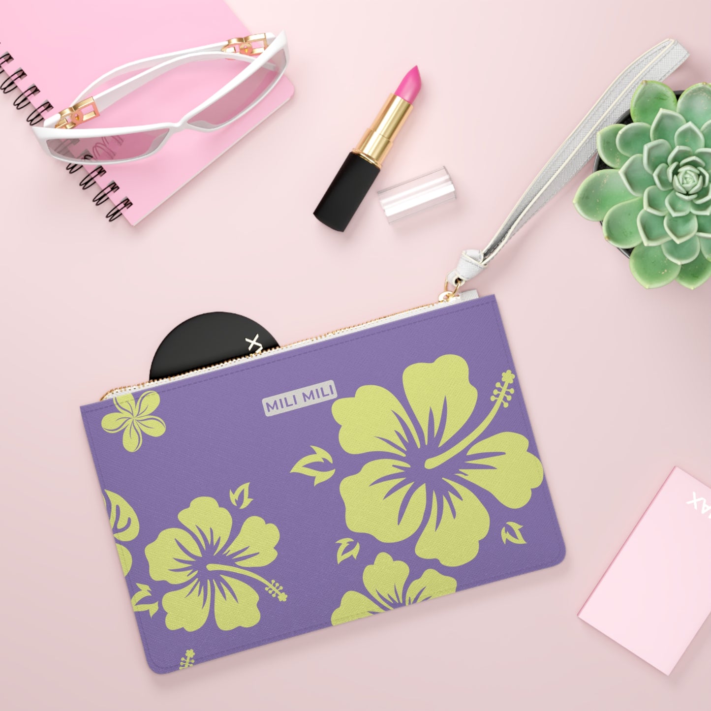 Lilac Clutch Bag, Summer Purse, Beach Accessory, Gift for Her, Vacation Essentials