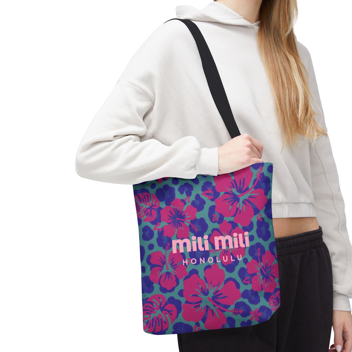 Day Tote - Blue Leopard Hibiscus