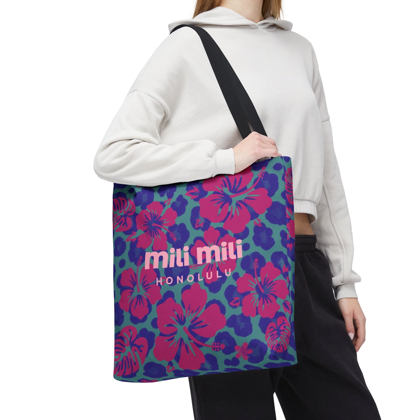 Day Tote - Blue Leopard Hibiscus