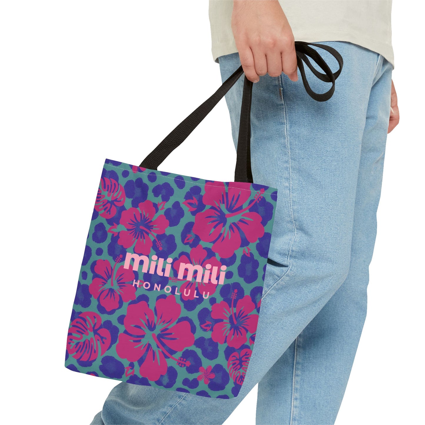 Day Tote - Blue Leopard Hibiscus