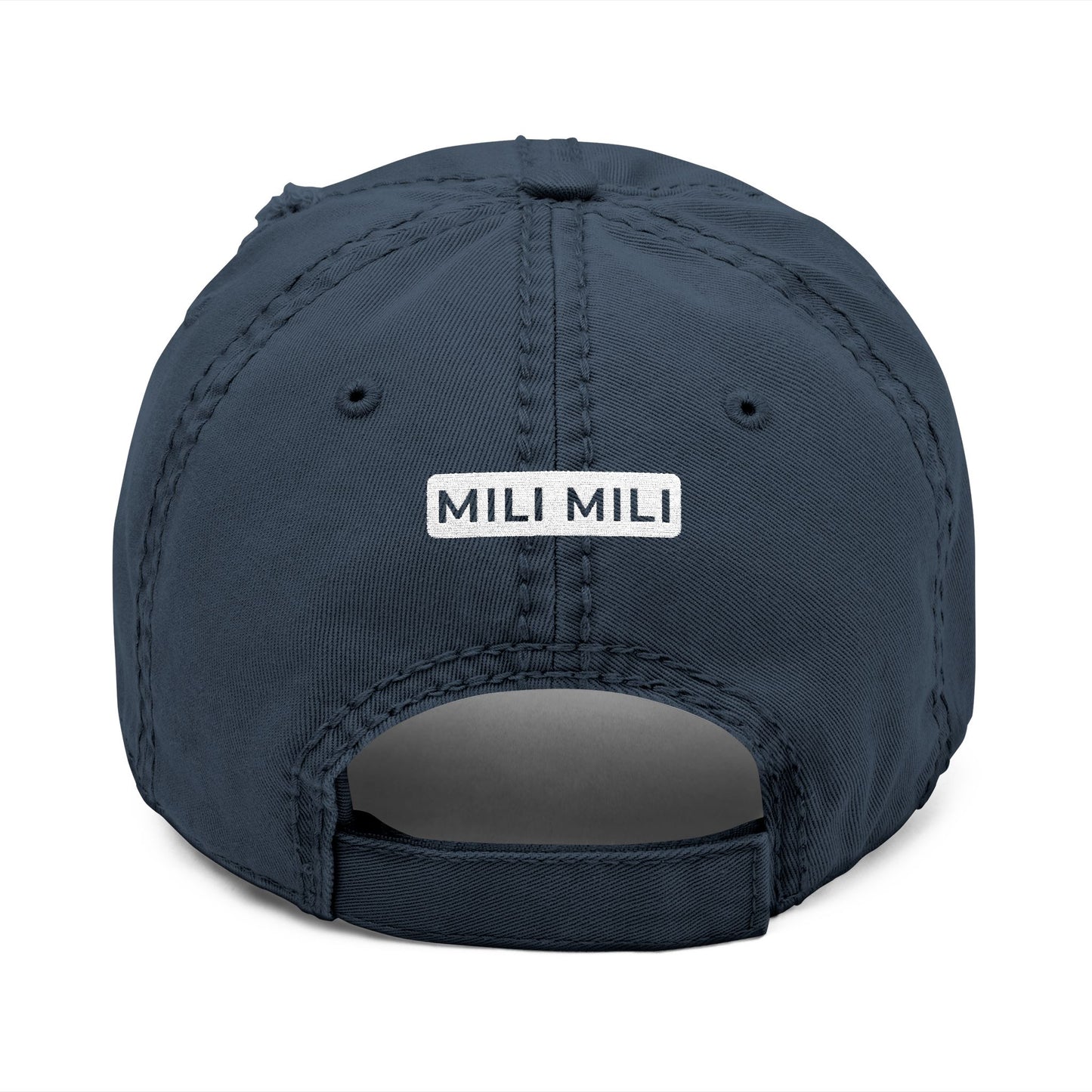 Hibiscus Distressed Floral Hat - Relaxed Casual Cap for Summer, Embroidered Hat for Beach Days,